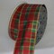 The Ribbon People Red and Green Holiday Plaid Wired Craft Ribbon 2.5" x 20 Yards
